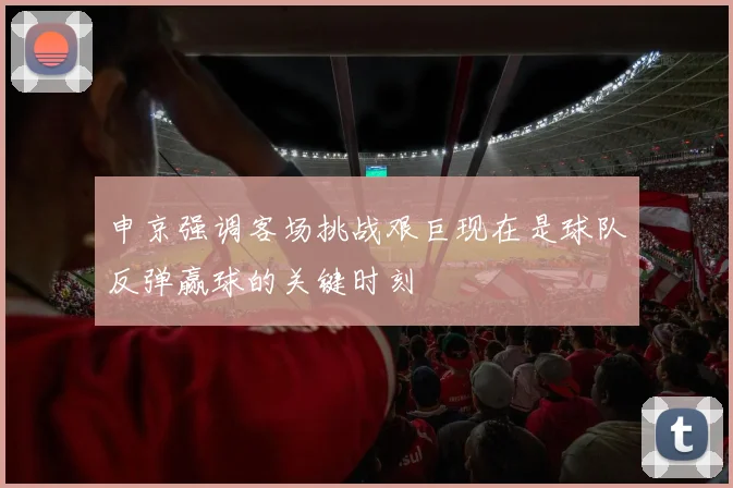 申京强调客场挑战艰巨现在是球队反弹赢球的关键时刻